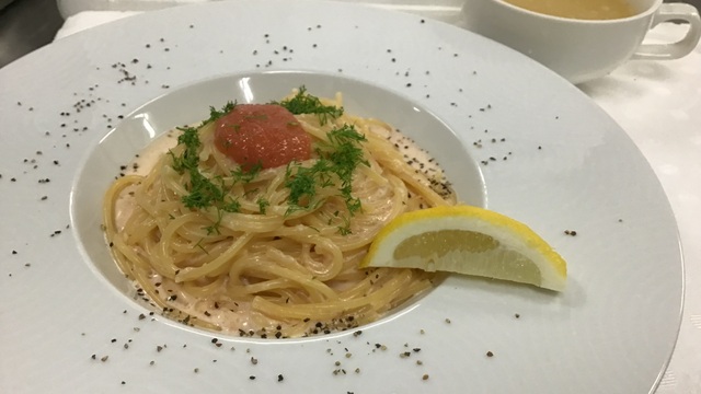 M・C・P　　～明太子クリームパスタ～　　スープ付